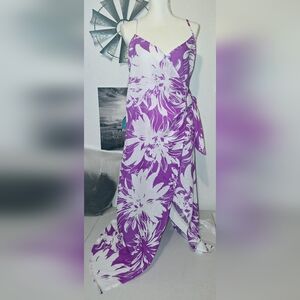 Purple Hawaiian Style Dress Large